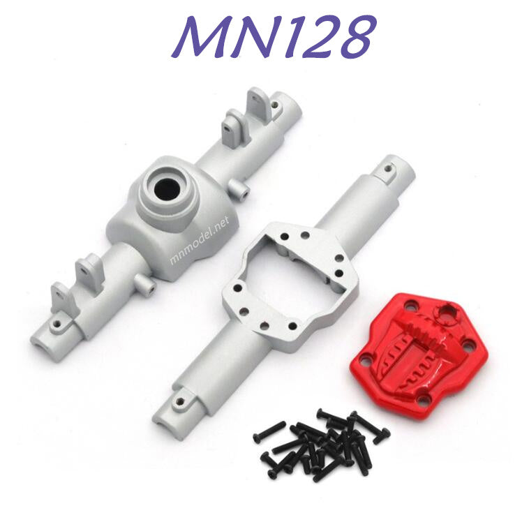 MN MODEL MN168 RC Car Upgrade part Metal Front and Rear Gearbox Cover silver