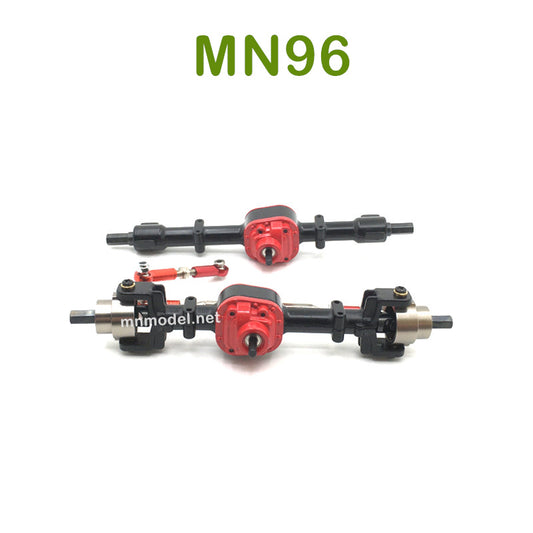 Upgrade parts of MN MODEL MN96 RC Car Metal Front and Rear Axle Assembly black