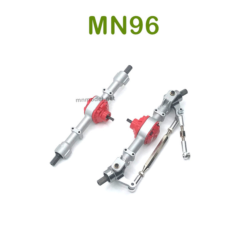 Upgrade parts of MN MODEL MN96 RC Car Metal Front and Rear Axle Assembly silver