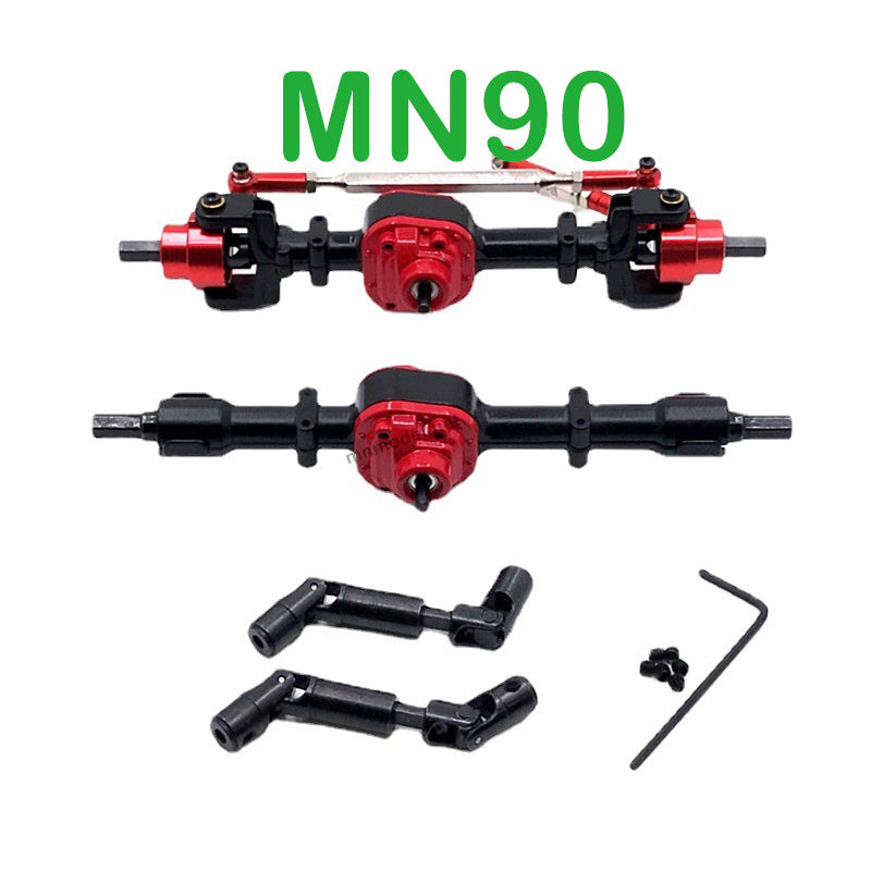 Upgrade Parts Of MN MODEL MN90 RC Car Front and Rear Axle Assembly and Transmission Shaft black