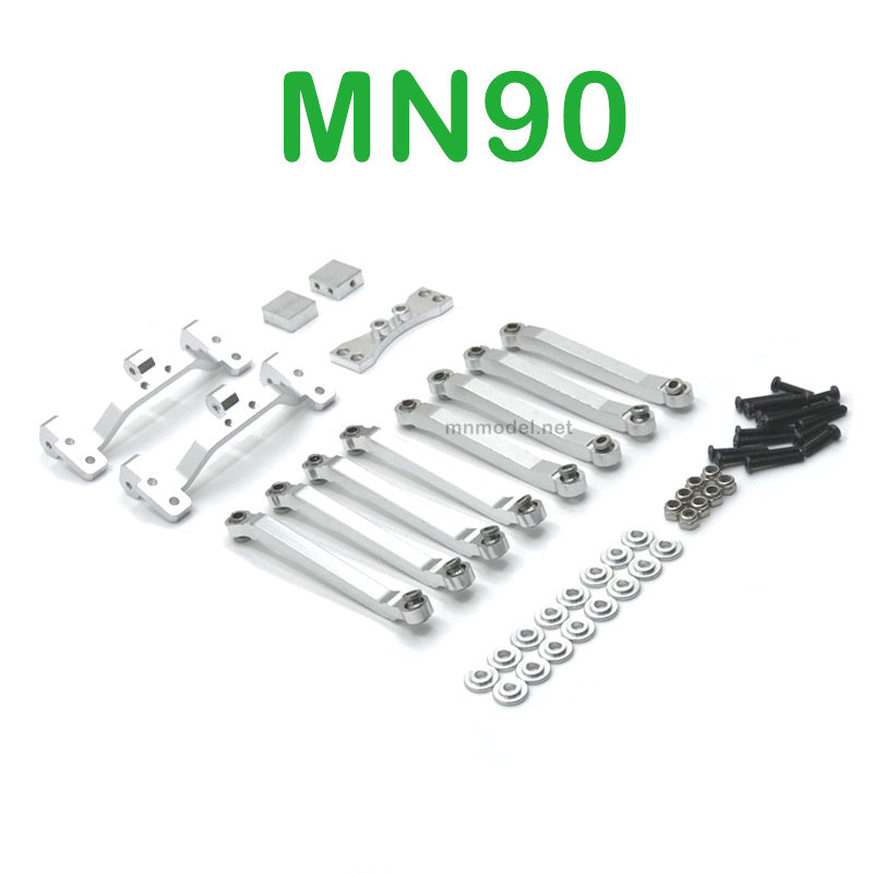 Upgrade Parts Of MN MODEL MN90 RC Car Connect Rod and Connect Rod seat silver