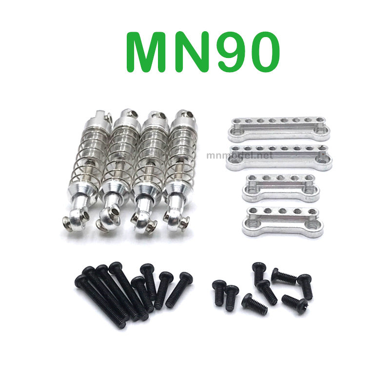 Upgrade Parts Of MN MODEL MN90 RC Car Metal Shock and Shock Seat silver