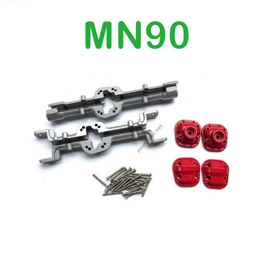 Upgrade Parts Of MN MODEL MN90 RC Car Front and Rear Axle Shell silver