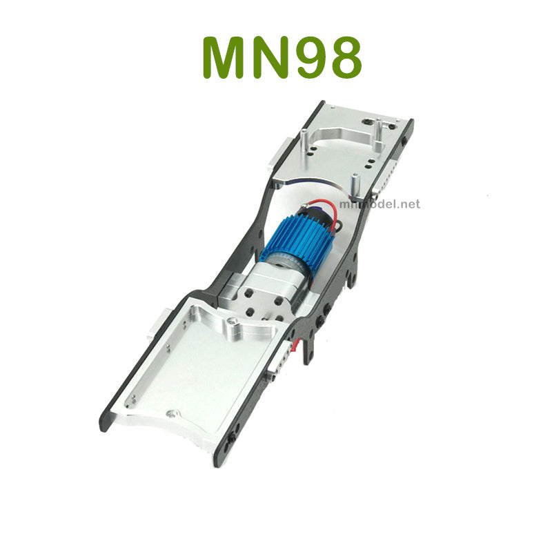 Upgrade MN MODEL MN98 RC Car parts Metal Body Frame with Motorsilver