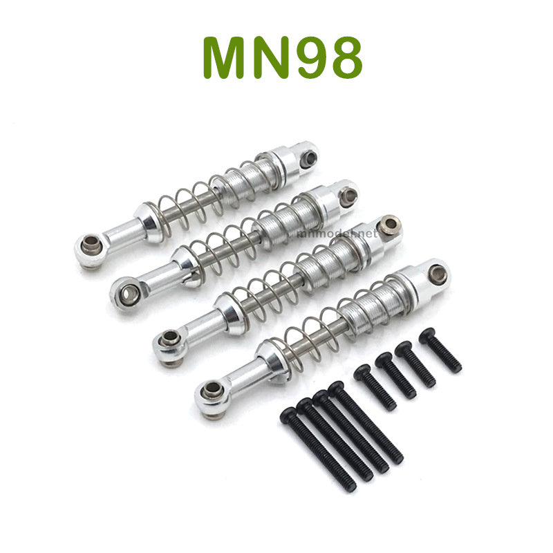 Upgrade MN MODEL MN98 RC Car parts Metal Shocks silver