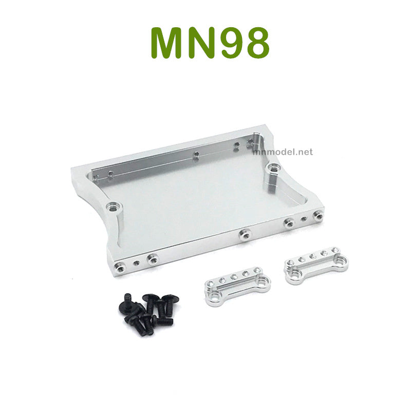 Upgrade MN MODEL MN98 RC Car parts Shock Tower and Tail Plate silver