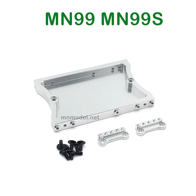 Upgrades Parts of MN MODEL MN99 MN99S RC Car Shock Tower and Tail Plate silver