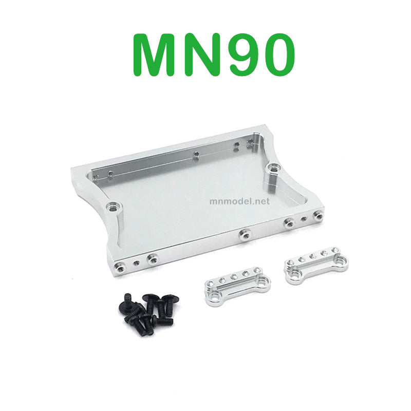 Upgrade Parts Of MN MODEL MN90 RC Car Shock Tower and Tail Plate silver