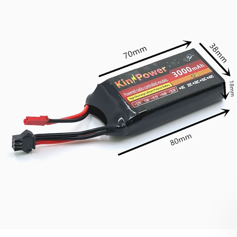 4-MN MODEL MN128 RC CAR parts upgrade modification 7.4V 3000 mAh lithium battery-1