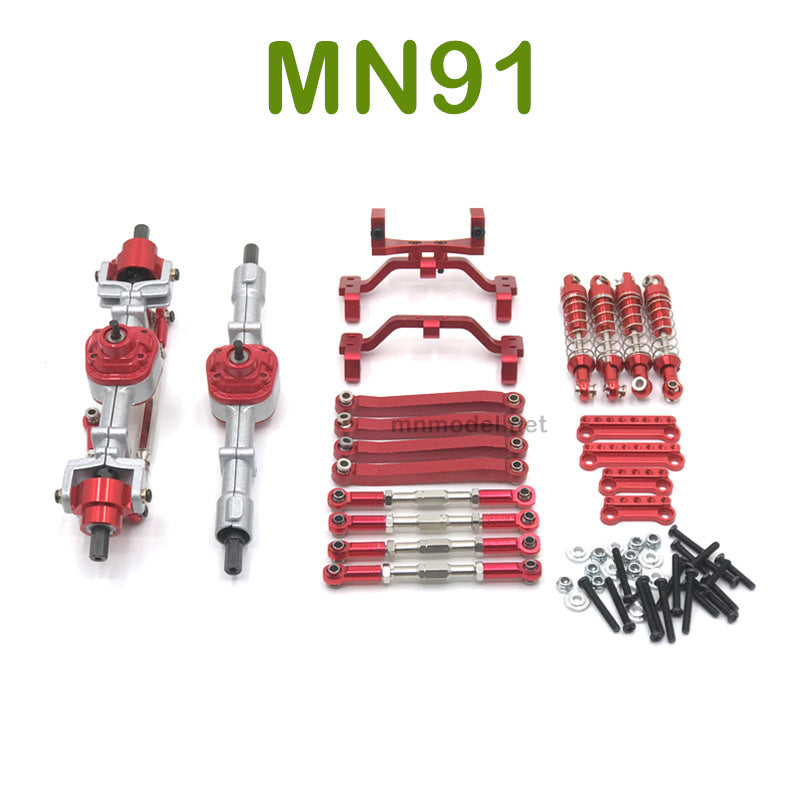 Upgrade parts For MN MODEL MN91 RC Racing Car Metal Parts kit red