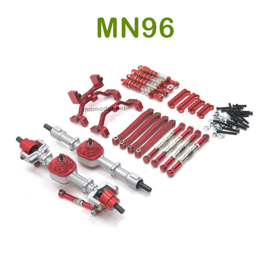 Upgrade parts of MN MODEL MN96 RC Car Metal Parts kit red