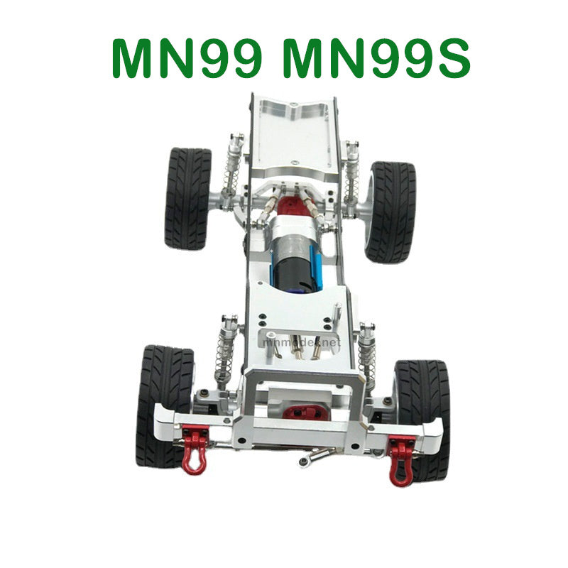 Upgrades Parts of MN MODEL MN99 MN99S RC Car Metal Car Body Kit with Wheel silver