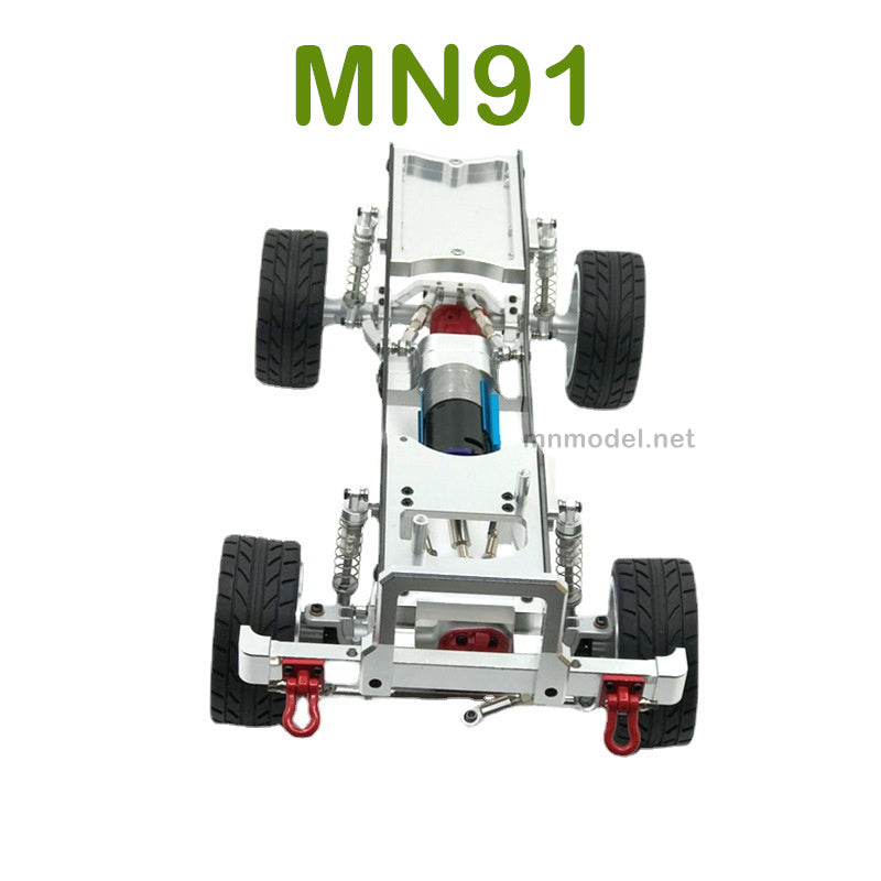 Upgrade parts For MN MODEL MN91 RC Racing Car Metal Car Body Kit with Wheel silver