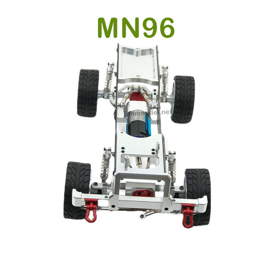 Upgrade parts of MN MODEL MN96 RC Car Metal Car Body Kit with Wheel silver