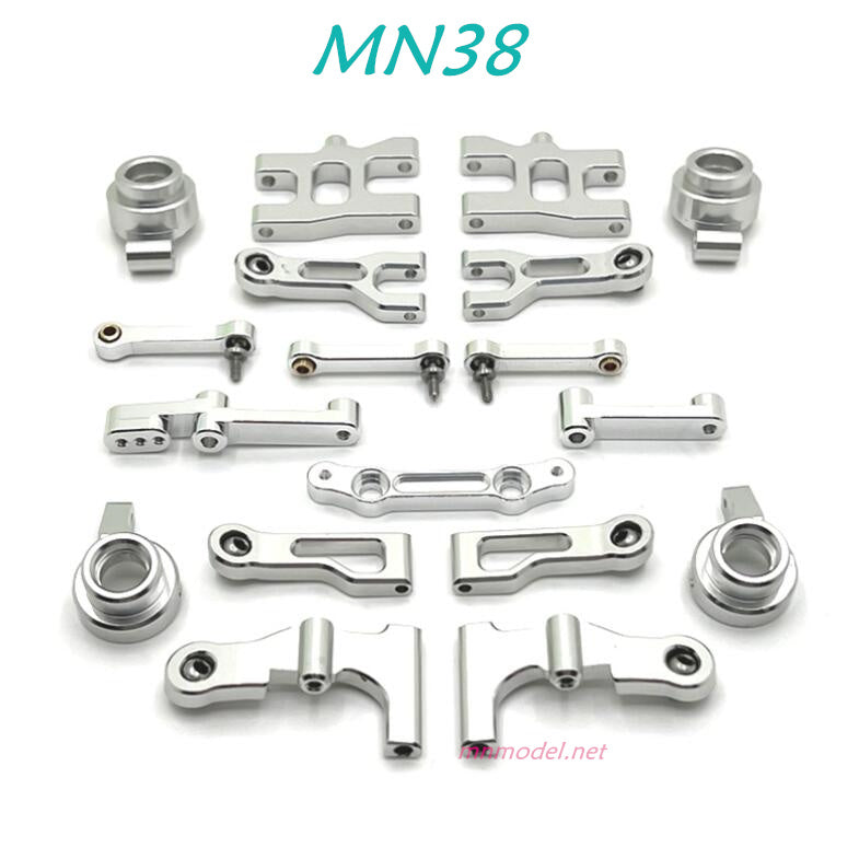 MN MODEL MN38 Upgrade part Metal Kit (Front and rear shock mounts not included) silver