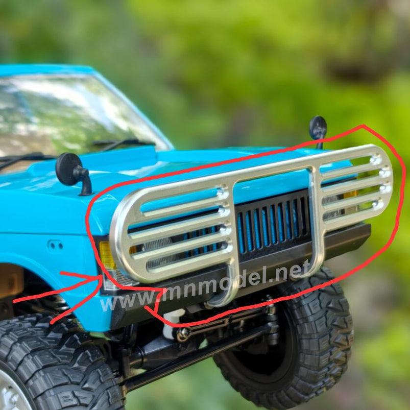 MN-MODEL MN168 Upgrade front protect bumper Silver