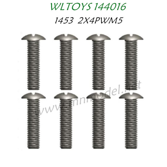 WLTOYS 144016 Parts 1453 Phillips Round Head Machine Screw 2X4PWM5
