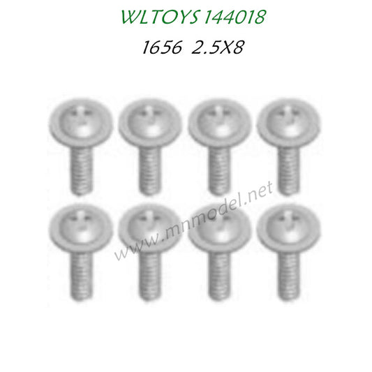 Wltoys 144018 Parts 1656 Phillips Round head Screw ST2.5X8PWM6