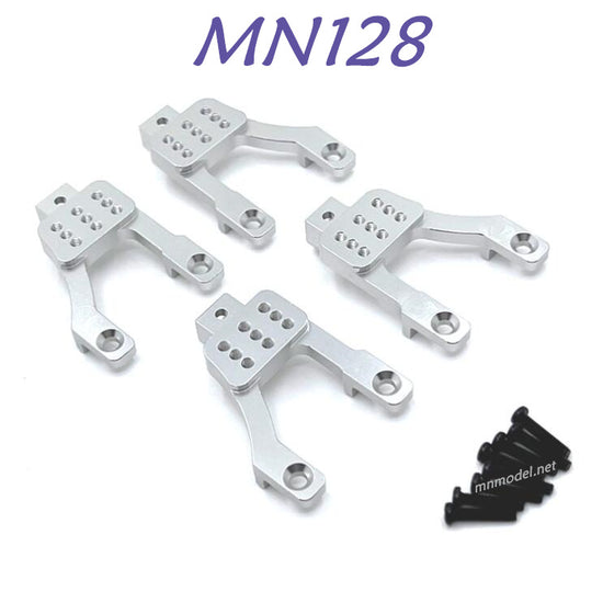 MN MODEL MN128 RC Car Upgrade part Metal Front and Rear Shock Frame silver