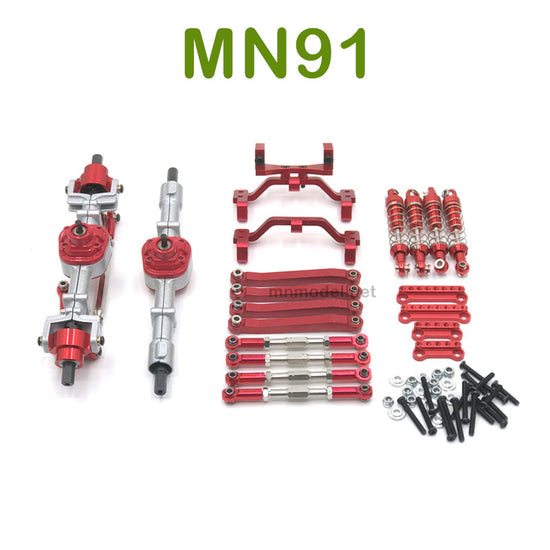 Upgrade parts For MN MODEL MN91 RC Racing Car Metal Parts kit red