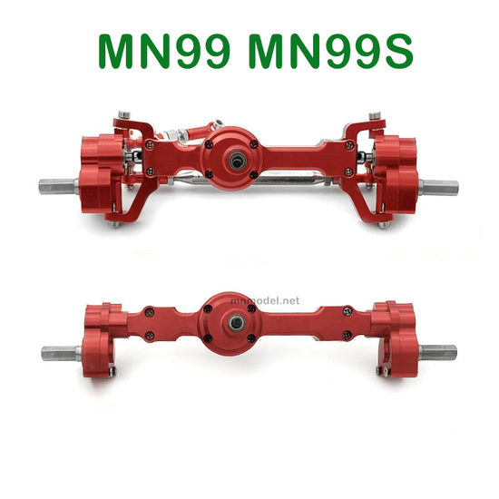 Upgrades Parts of MN MODEL MN99 MN99S RC Car Front and Rear Axle Assembly red